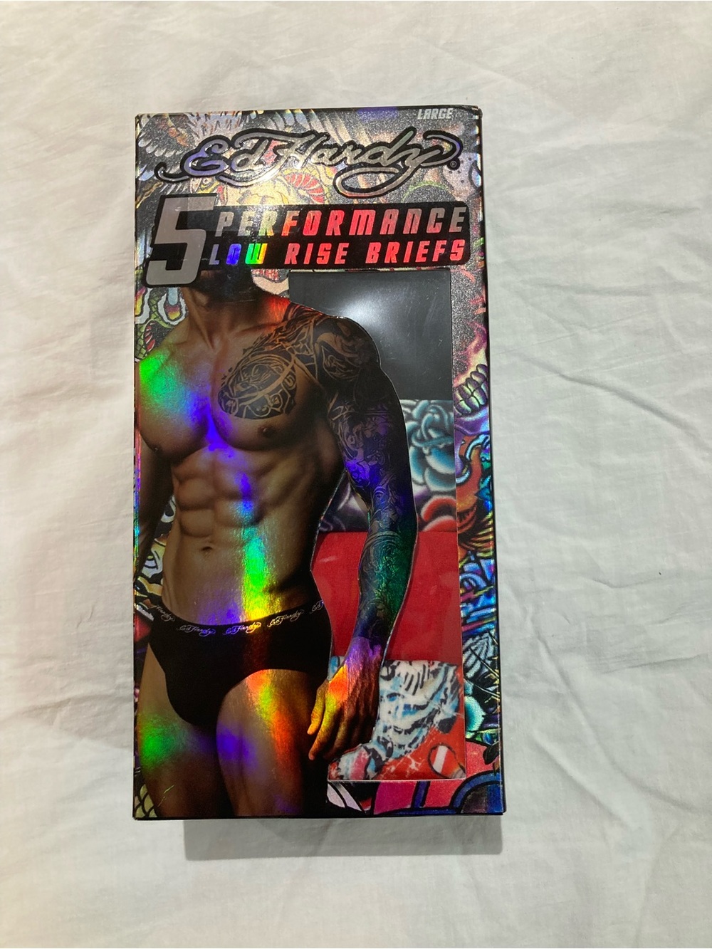 Ed Hardy 5-pack Men’s Low Rise Briefs. Size large